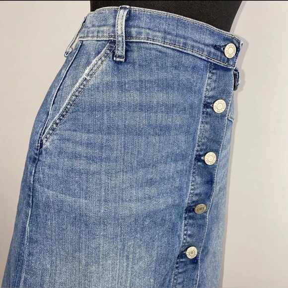Gap 1969 Womens 29 Button Fly Denim Jean Skirt - Picture 2 of 8